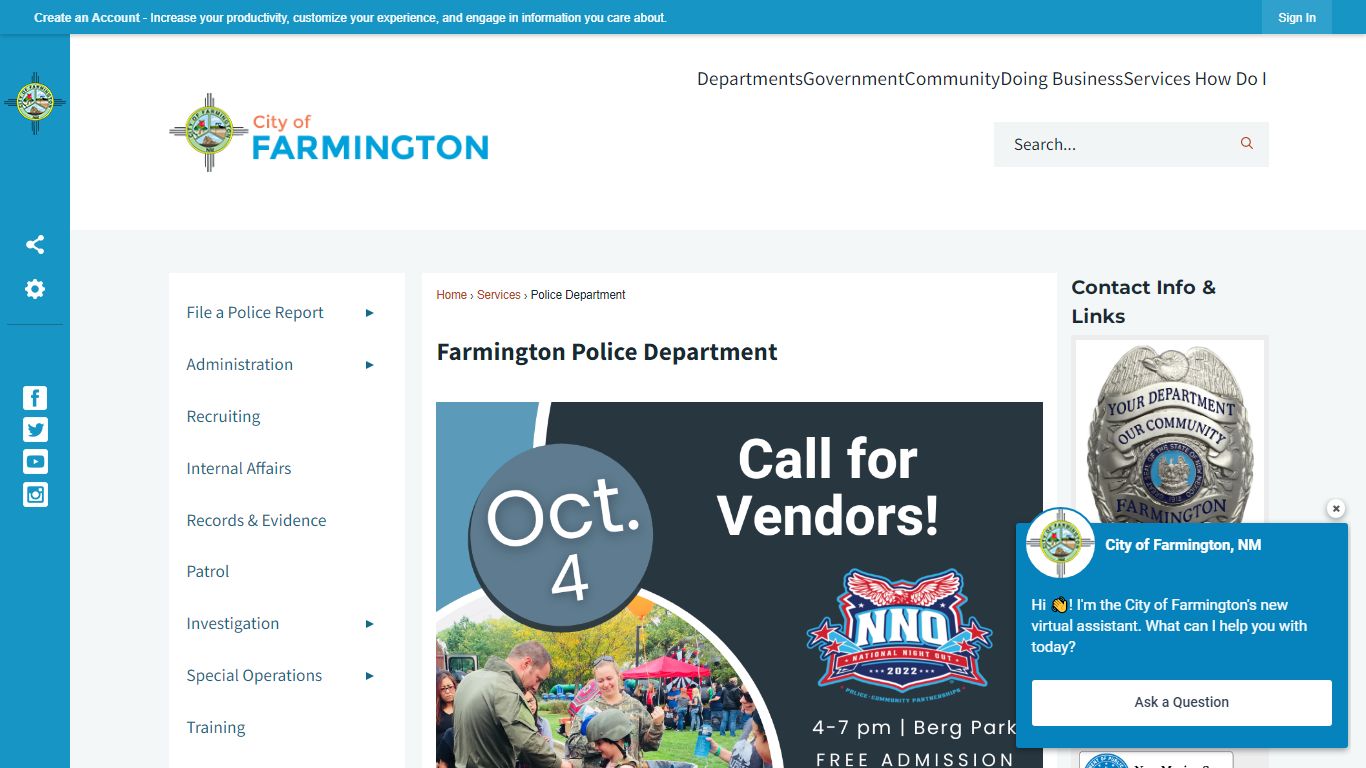 Farmington Police Department | Farmington, NM - Official Website